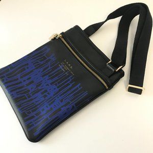 L.A.M.B. Cross Body Bag Black Blue 9" x 7 1/2"